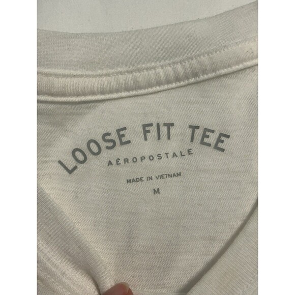 Aéropostale Loose Fit Light White Tee Women’s Medium - Picture 3 of 6